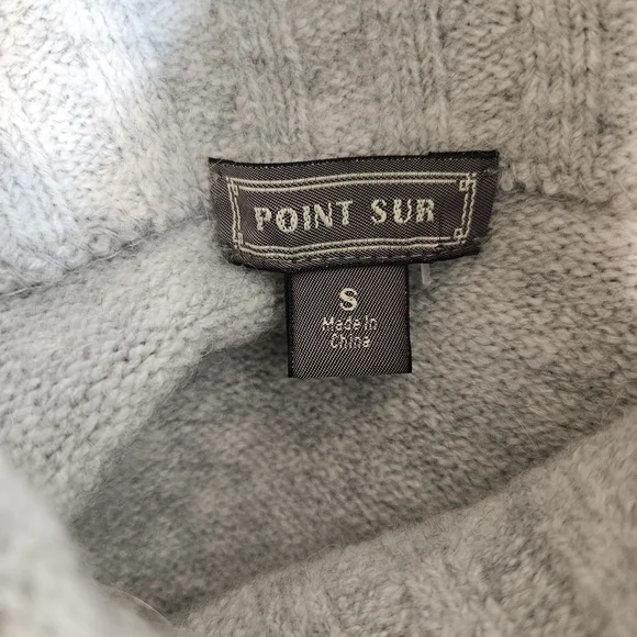 J. Crew Point Sur Gray Mock Neck Merino Wool Alpaca Blend Sweater Womens Size S - Picture 12 of 14